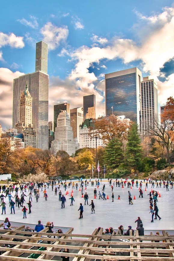Tour group exploring New York City together